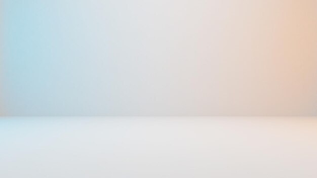 Photo milky white background with slightly blue and orange lighting