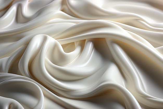 milky white and creamy background gentle flowing liquid texture Ai generative art