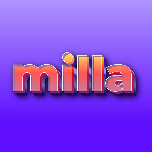 Millatext effect jpg gradient purple background card photo