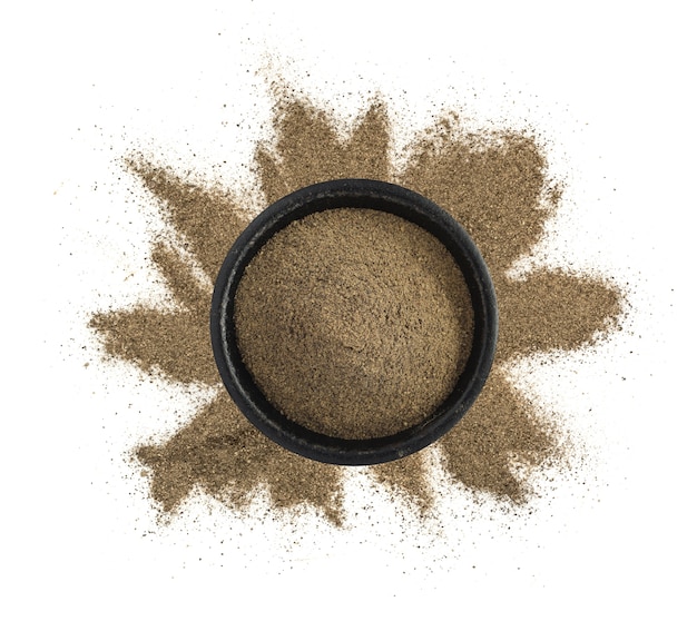 Milled Black Pepper Spice  Isolated