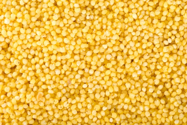 Millet seed cereal yellow backgrounds texture dry