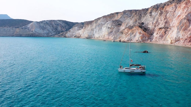 Milos is a volcanic island in the Aegean Sea Greece