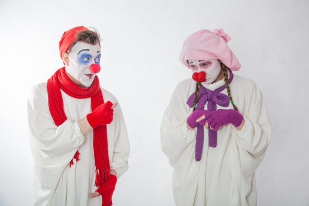 Mime boy and mime girl Unrequited love