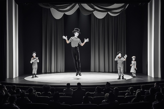 Mime Magic Cartoon Stage Spectacle