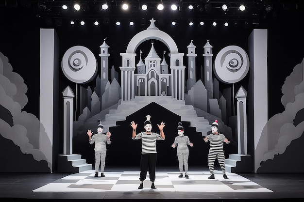 Mime Magic Cartoon Stage Spectacle