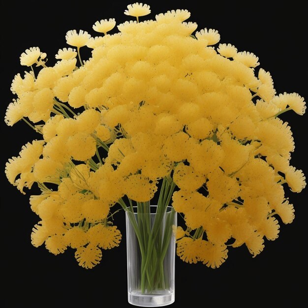 Foto mimosa bloemen doorzichtige achtergrond ai genetische