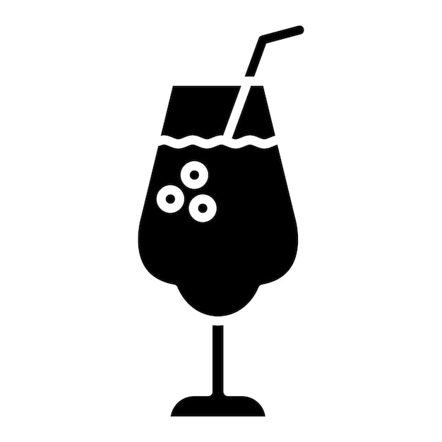 Mimosa Glyph Solid Black Illustration