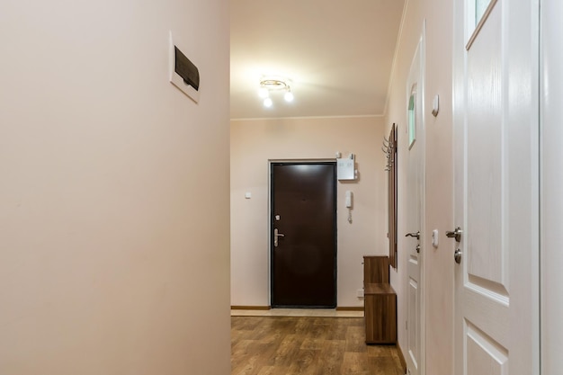 MIMSK BELARUS JUNE 2020 doors in modern entrance hall of corridor in expensive apartments