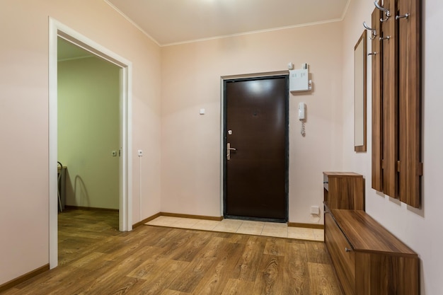 MIMSK BELARUS JUNE 2020 doors in modern entrance hall of corridor in expensive apartments