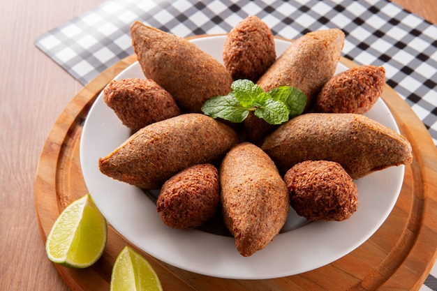 Minced meat from the Middle East. Fried snack party dish