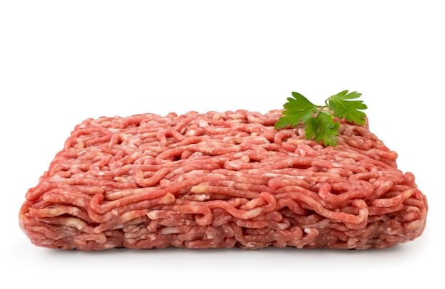 Minced meat isolated on a white background