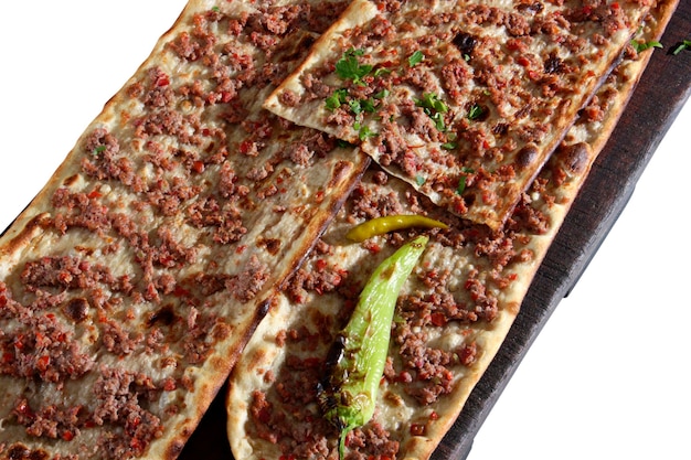 Minced meat pitta etliekmek Konya Turkey