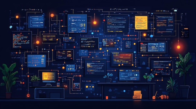 mind map of web development frameworks tools such as html css javascript and react