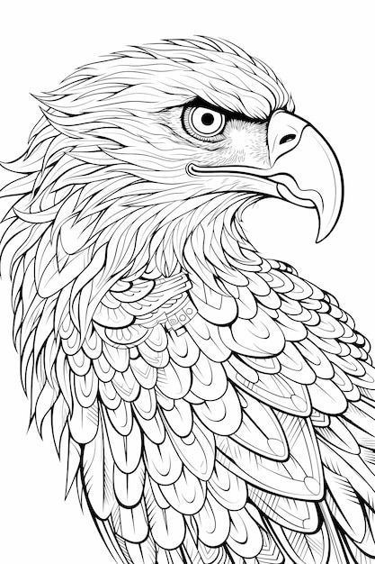 Foto colorazione consapevole per adulti mandala bald eagle artwork