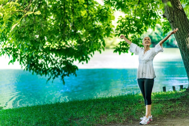 Mindful walking feeling free