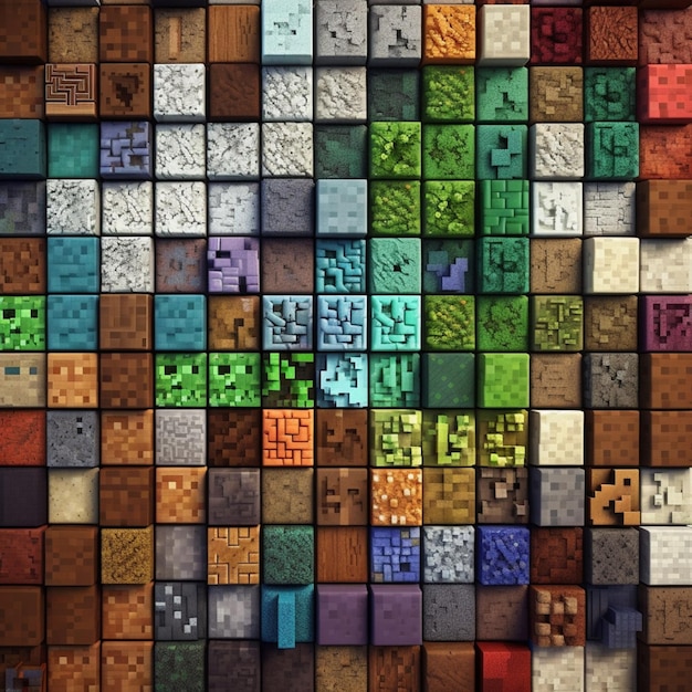 Premium AI Image  minecraft block texture