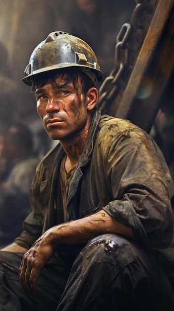 Miner A man in a special uniform at work