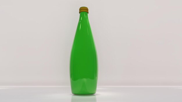 Mineral water bottle mock up 3d illustration