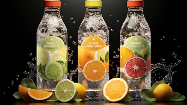 Mineral Water with Citrus Flavors