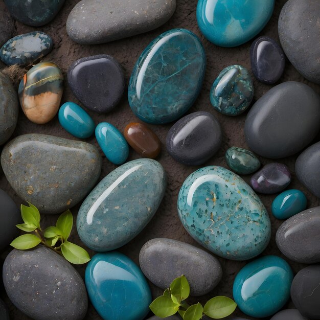 Photo minerals and crystals many different kinds of colorful stone background