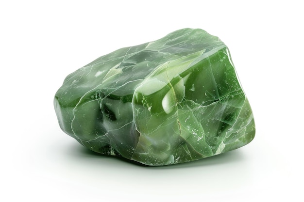 Minerals Jade Nephrite isolated on white background