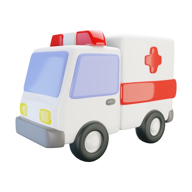 Foto mini ambulance auto 3d pictogram