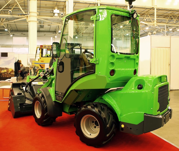 Mini bulldozer on exhibition