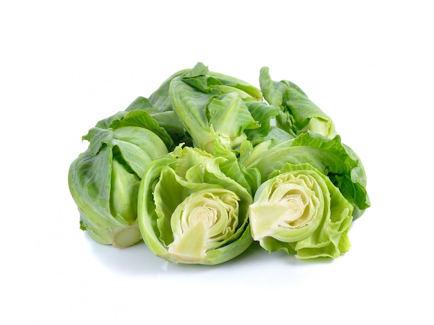 Mini cabbage isolated on white