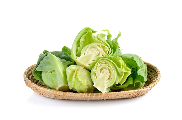 Mini cabbage isolated on white