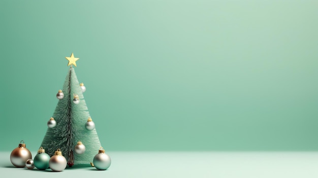 Mini christmas tree and decorations