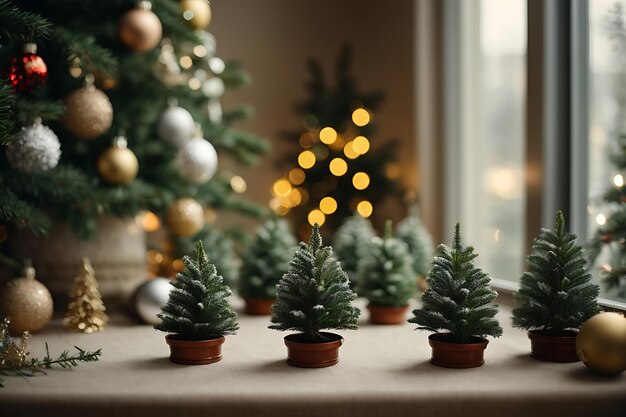 Foto mini alberi di natale festivi