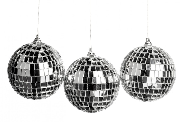 Mini disco ball isolated on white 