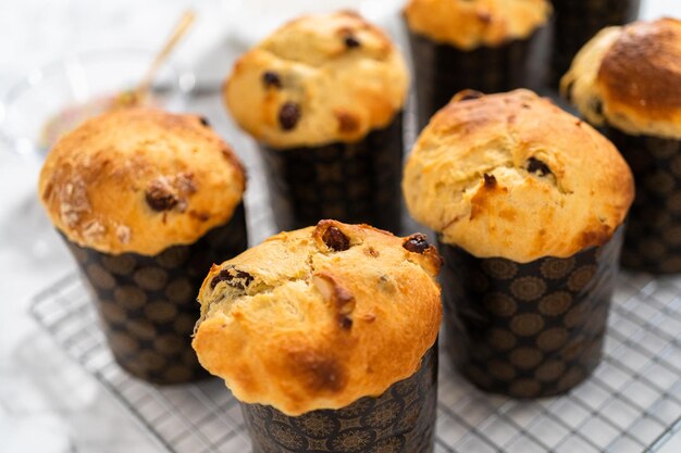 Mini easter bread kulich