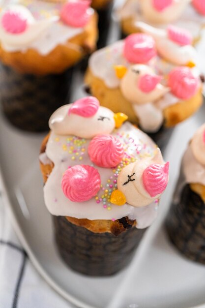 Mini easter bread kulich