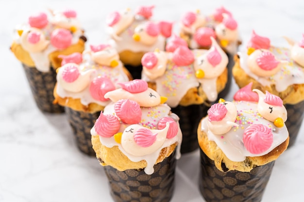 Mini easter bread kulich