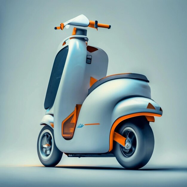 Photo a mini electrified self driving scooter