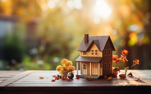 Дисплей модели мини-дома для бизнеса в сфере недвижимости