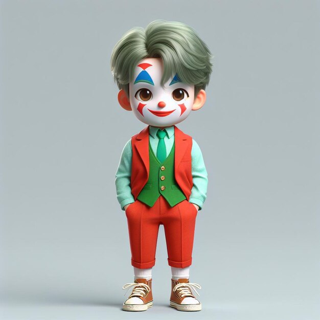 mini joker 3d illustration