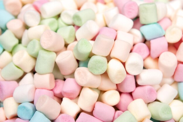 Mini kleurrijke marshmallows