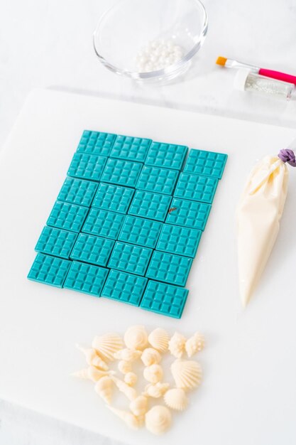 Mini mermaid chocolate bars