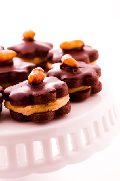 Mini-pindakaaskoekjestaartjes bij dessertbar.