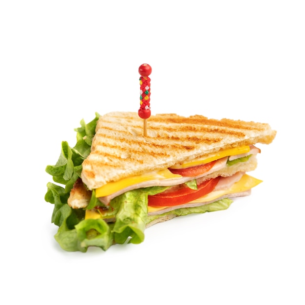 Photo mini sandwiches on a white background, for menu.