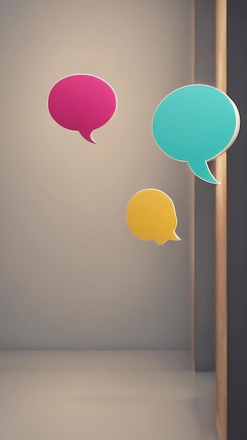 Mini-spraakbubbel voor het uitdrukken van ideeën, gedachten en spraak