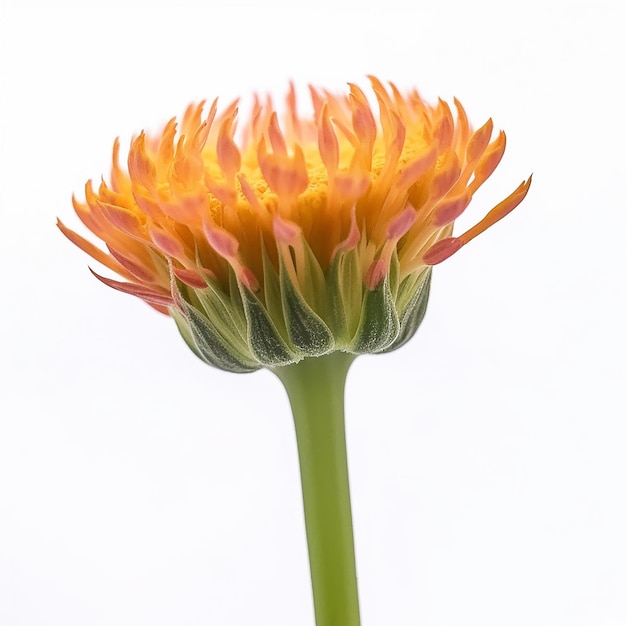 Photo mini stalk orange flower isolated on clear