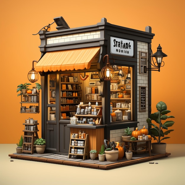 mini toy shop illustration