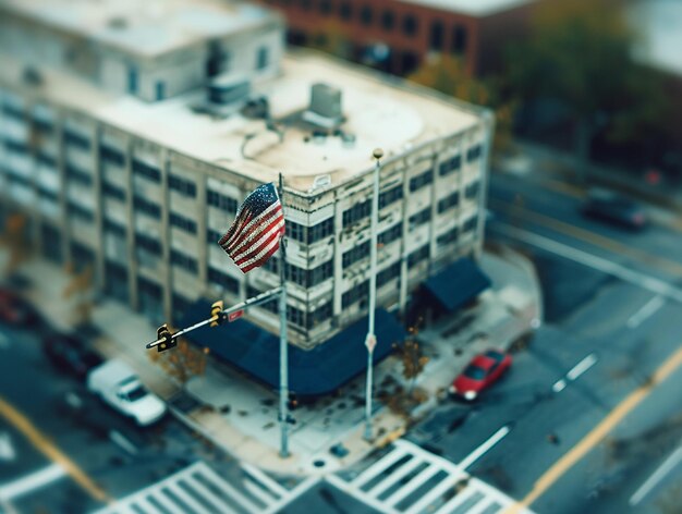 Photo miniature city street view