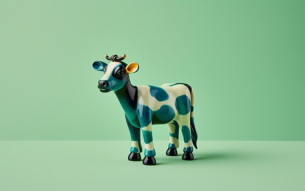 Photo miniature cow toy set