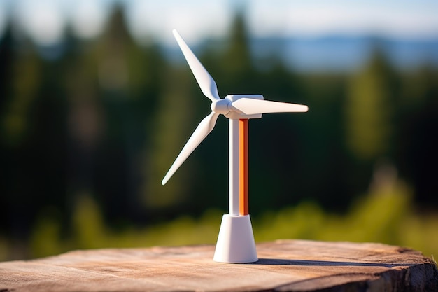 A miniature desktop wind turbine model