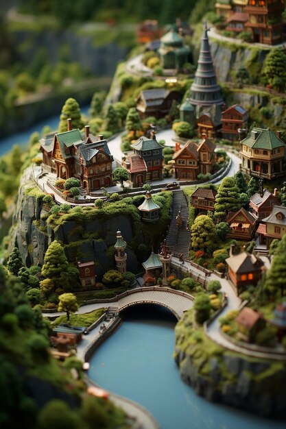 Foto mondo fantastico in miniatura in poche parole