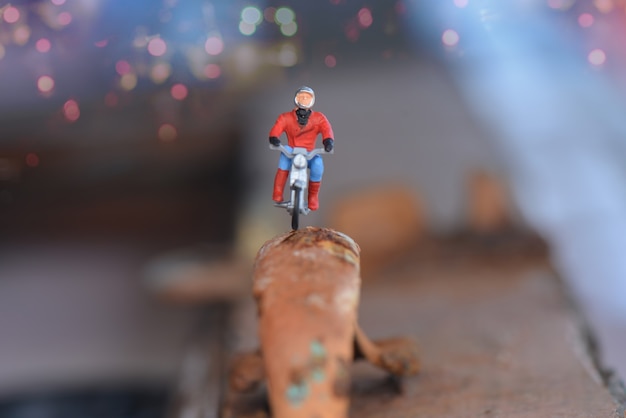 Giocattoli da motociclista in miniatura per bambini